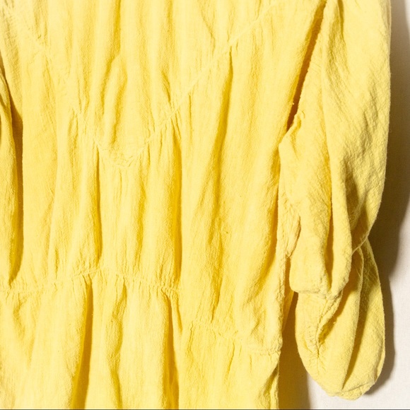 VTG Yellow Gauze Slouchy Top - Picture 3 of 4